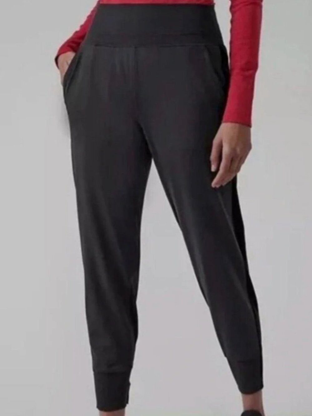 Athleta Black Venice Velvet Stripe Jogger Pants S - Picture 2 of 9